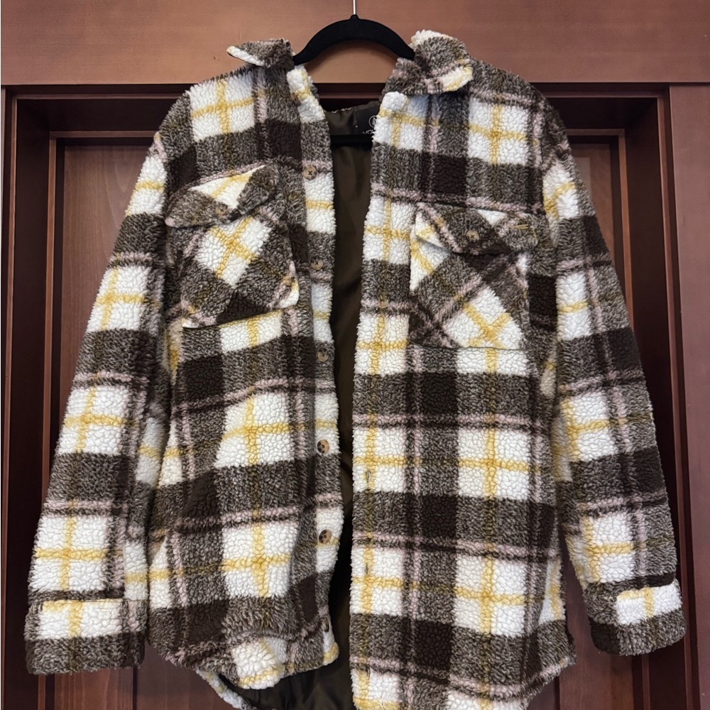 Volcom Black and Brown Sherpa Jacket
